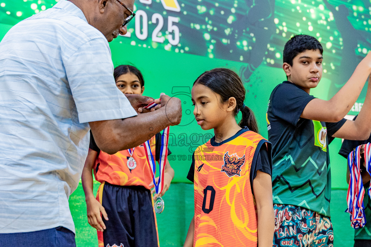 Day 3 of Milo 5 x 5 Junior Challenge 2025 - Basketball tournament held in Basketball Training Center, Male', Maldives on Saturday, 11th October 2025. Photos by: Nausham Waheed, Areef Adam / Images.mv