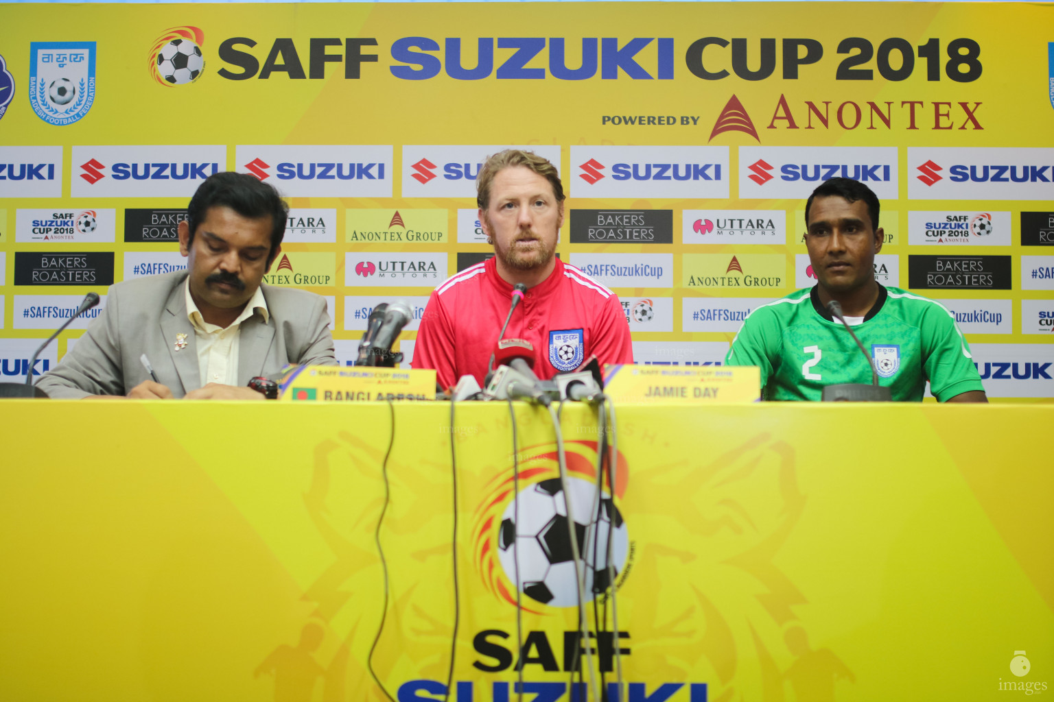 SAFF Suzuki Cup 2018 prematch press conferences in Dhaka, Bangladesh, Monday, September 03, 2018. (Images.mv Photo/ Ismail Thoriq / Suadh Abdul Sattar)