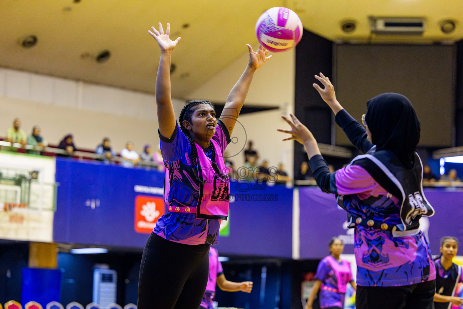 N Sports Academy B vs N Sports Academy A U17 Finals of 3rd Netball Junior Championship, held at Social Center on Saturday, 25th January 2025 . Photos: Nausham Waheed / images.mv