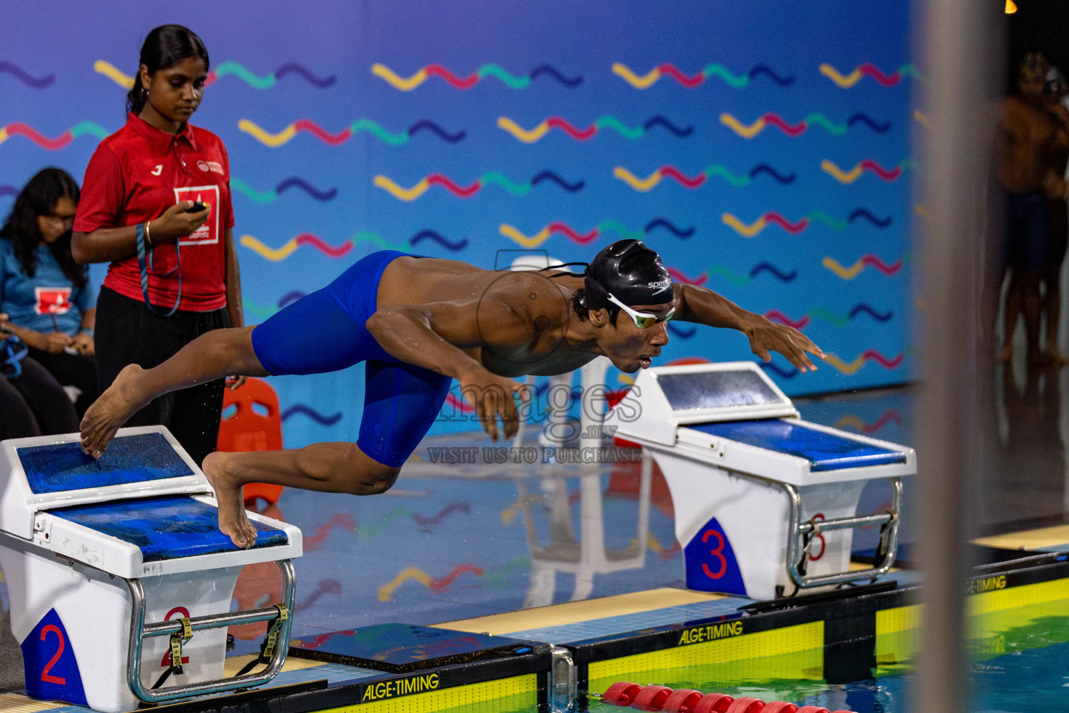 Day 2 of National Swimming Competition 2024 held in Hulhumale', Maldives on Saturday, 14th December 2024. Photos: Hassan Simah / images.mv