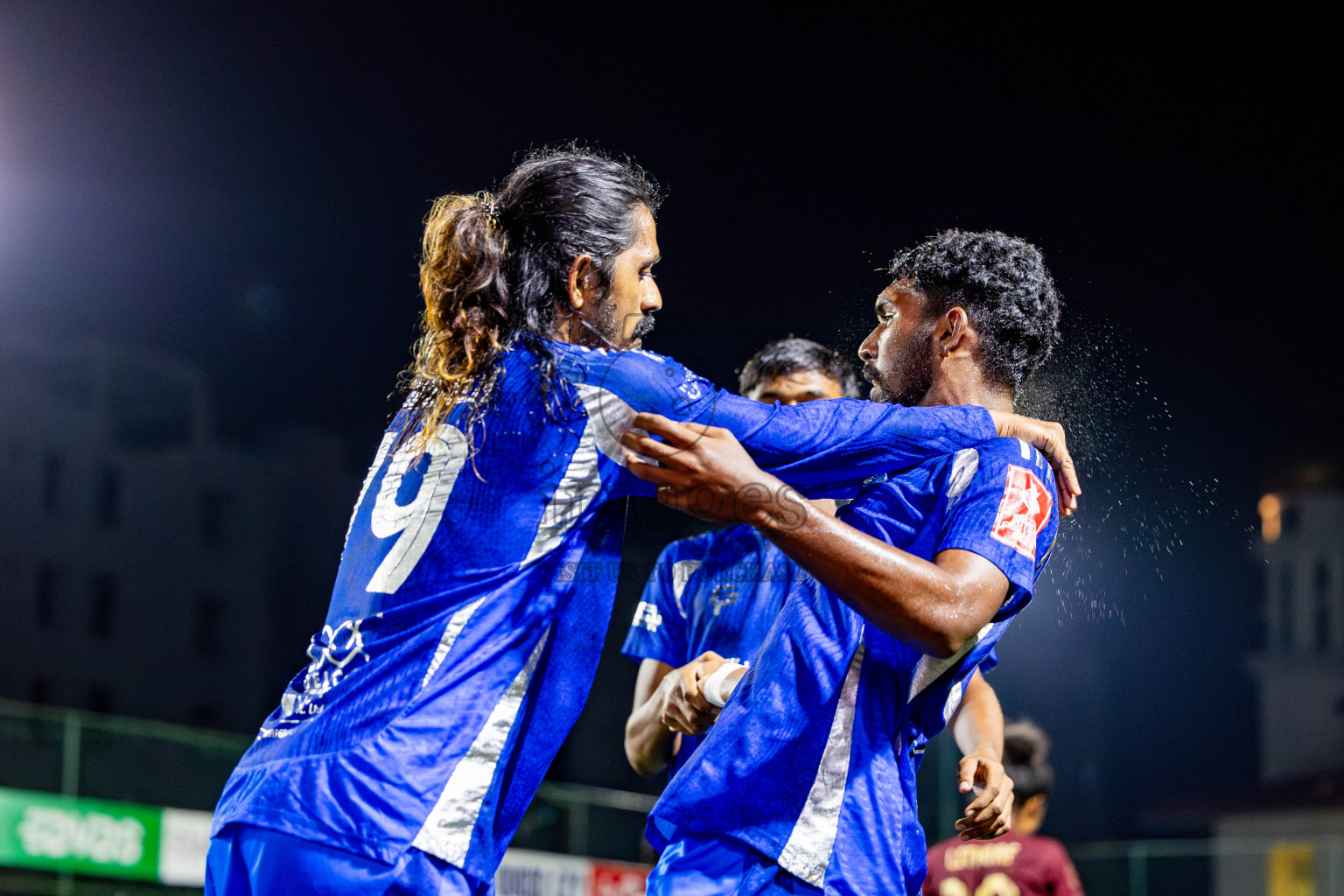 V Keyodhoo vs AA Mathiveri in zone round on Day 32 of Golden Futsal Challenge 2025 was held on Wednesday , 5th February 2025, in Hulhumale', Maldives. Photos: Nausham Waheed / images.mv