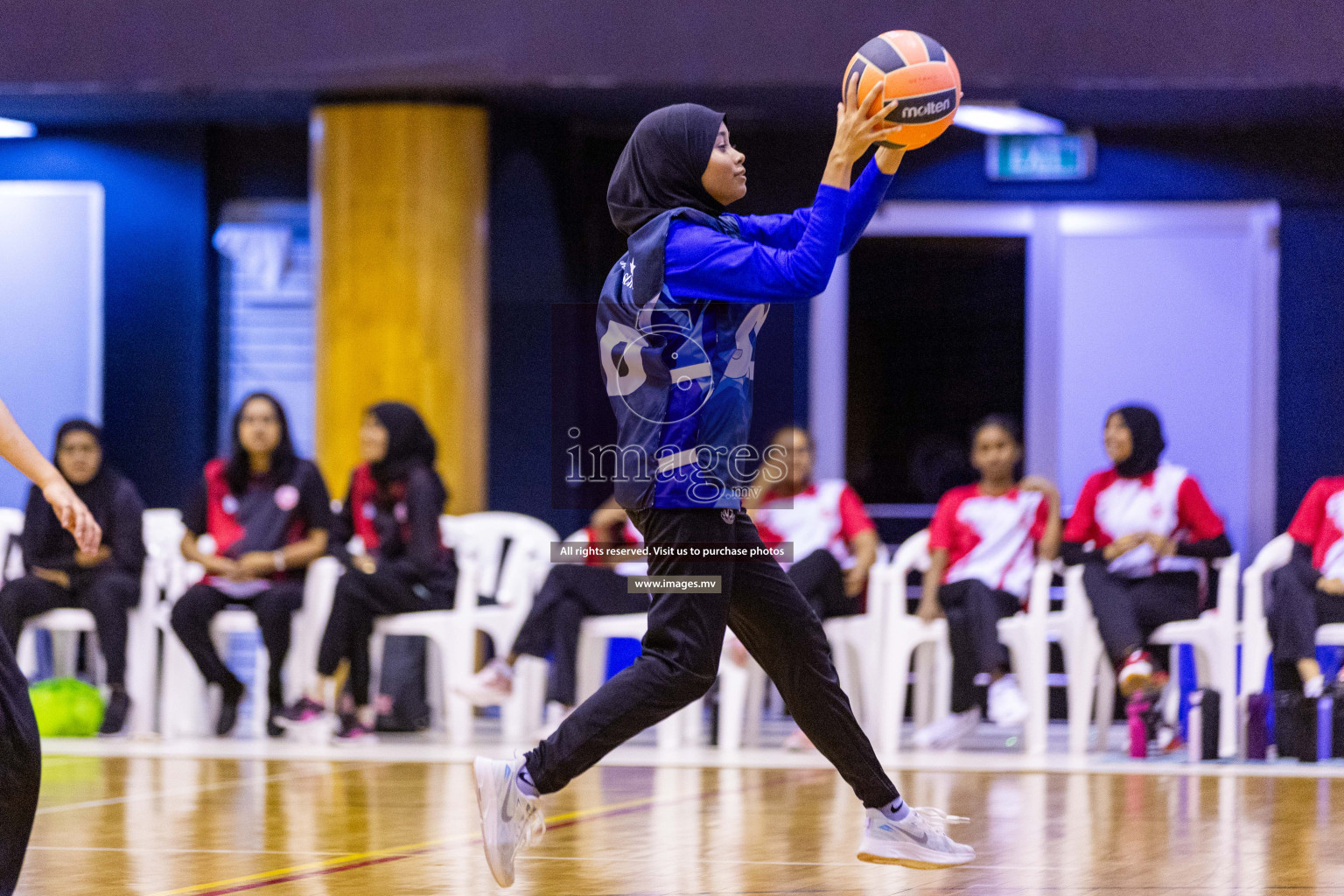 Day 8 of 24th Interschool Netball Tournament 2023 was held in Social Center, Male', Maldives on 3rd November 2023. Photos: Nausham Waheed / images.mv