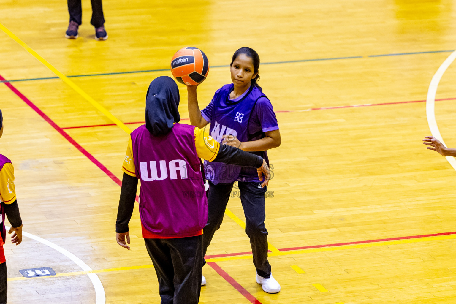 Day 11 of 25th Inter-School Netball Tournament was held in Social Center at Male', Maldives on Wednesday, 21st August 2024. Photos: Nausham Waheed / images.mv