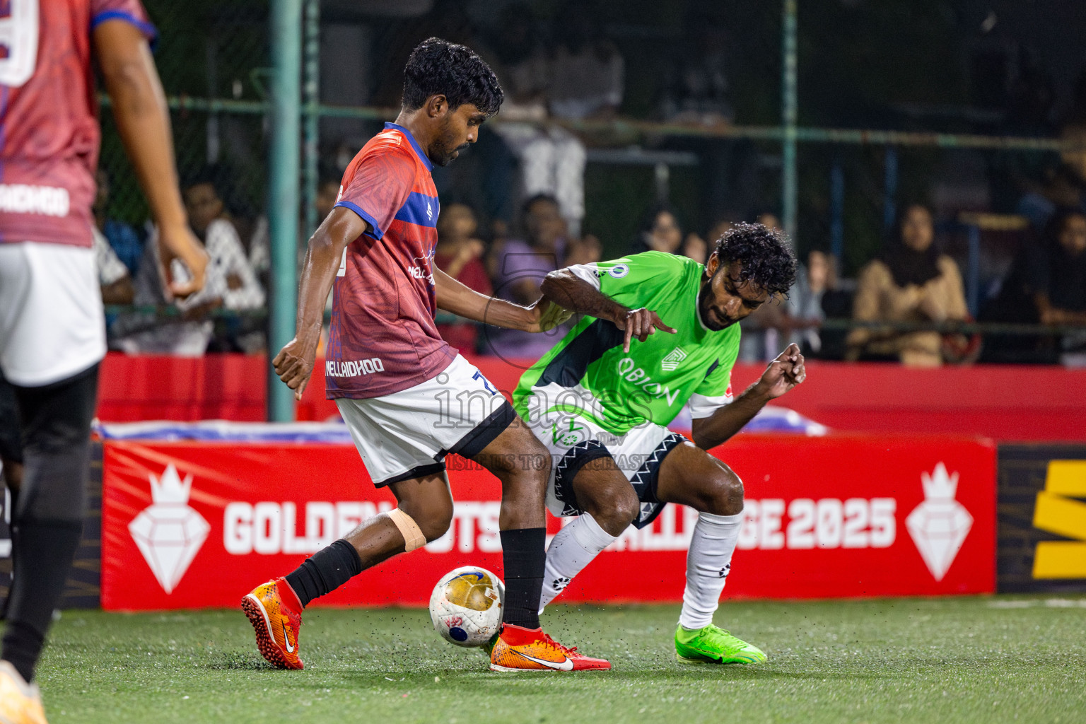 HDh Naivaadhoo vs HDh Nellaidhoo in Day 13 of Golden Futsal Challenge 2025 was held on Friday, 17th January 2025, in Hulhumale', Maldives. Photos: Nausham Waheed / images.mv