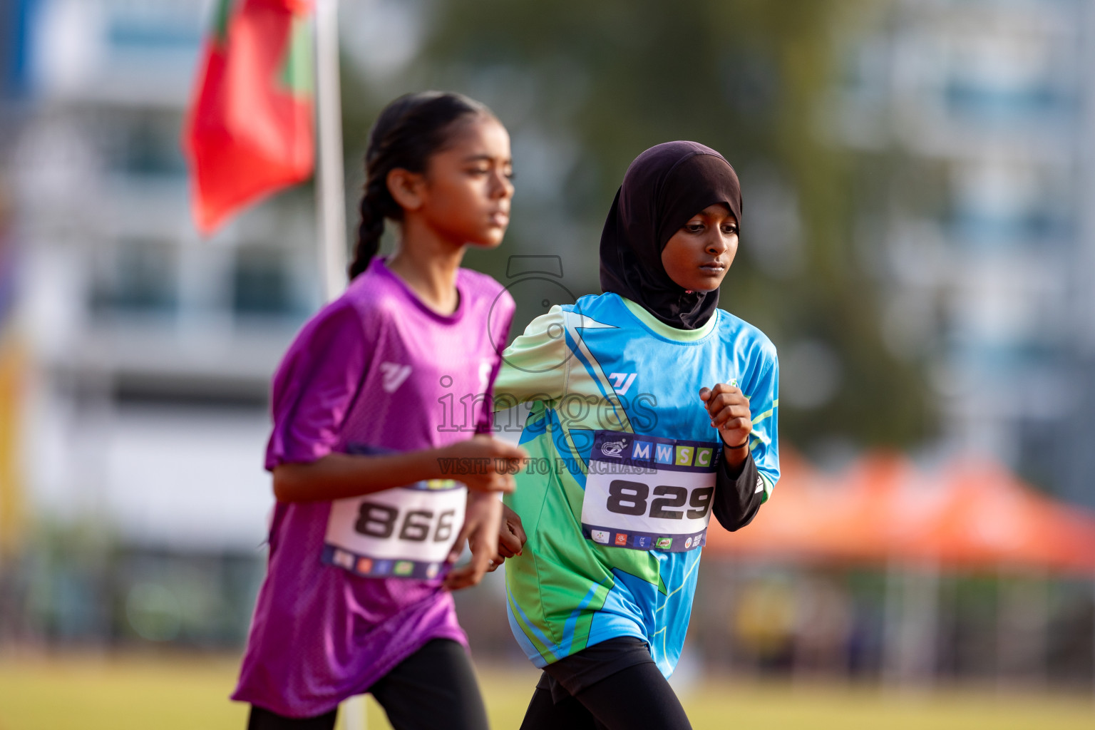 Day 3 of MWSC Interschool Athletics Championships 2024 held in Hulhumale Running Track, Hulhumale, Maldives on Monday, 11th November 2024. 
Photos by: Hassan Simah / Images.mv