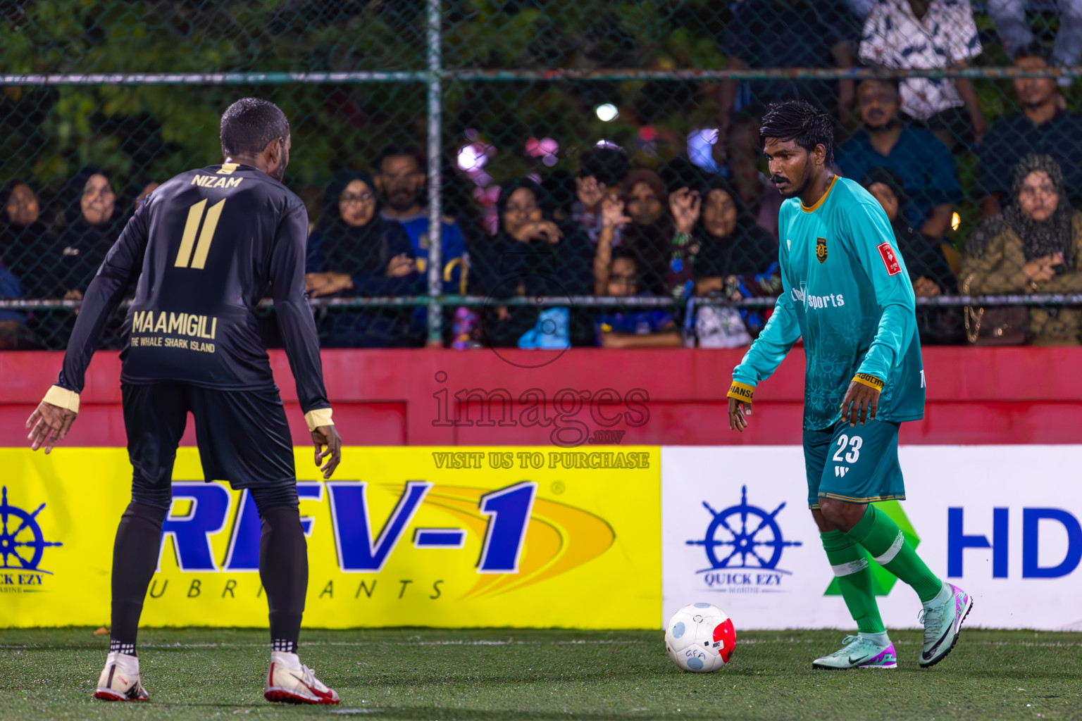 ADh Maamigili vs ADh Mandhoo in Day 16 of Golden Futsal Challenge 2024 was held on Tuesday, 30th January 2024, in Hulhumale', Maldives
Photos: Ismail Thoriq / images.mv