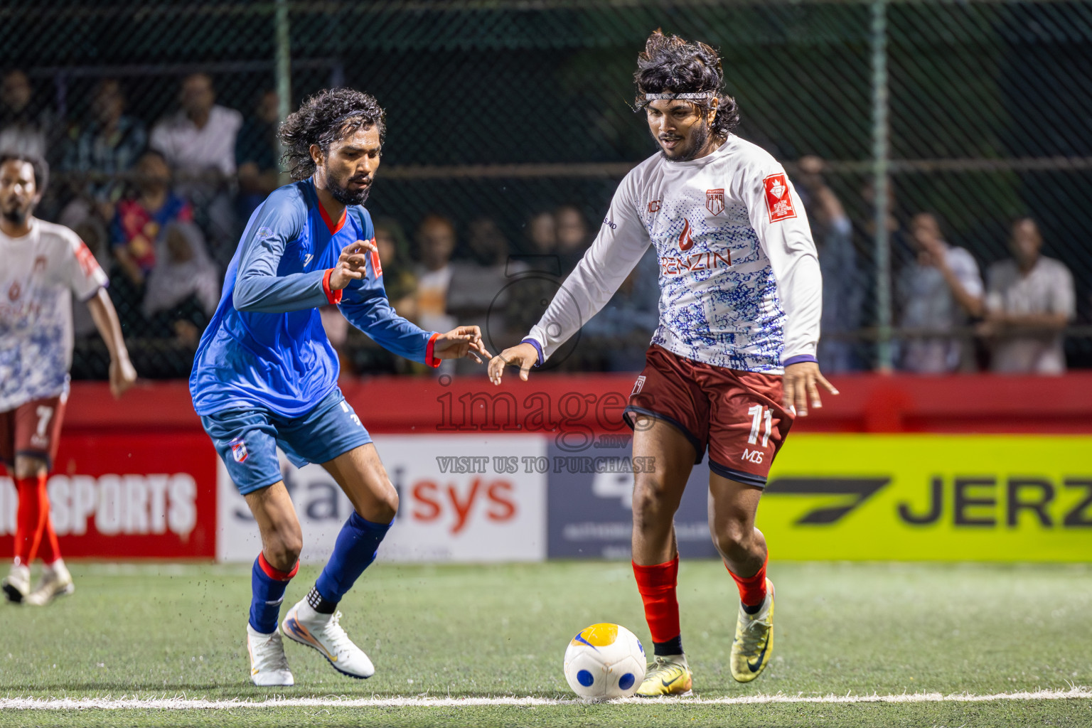 Th Dhiyamigili vs Th Vilufushi  in Day 6 of Golden Futsal Challenge 2025 on Friday, 6th January 2025, in Hulhumale', Maldives
Photos: Ismail Thoriq / images.mv