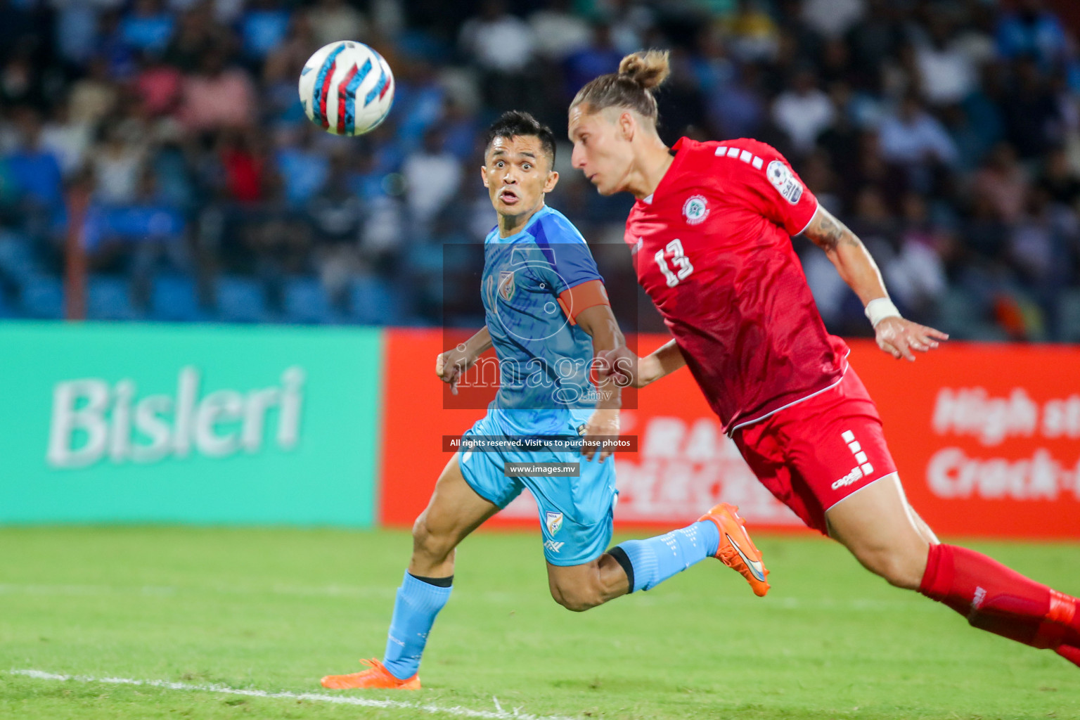 Lebanon vs India in the Semi-final of SAFF Championship 2023 held in Sree Kanteerava Stadium, Bengaluru, India, on Saturday, 1st July 2023. Photos: Hassan Simah / images.mv