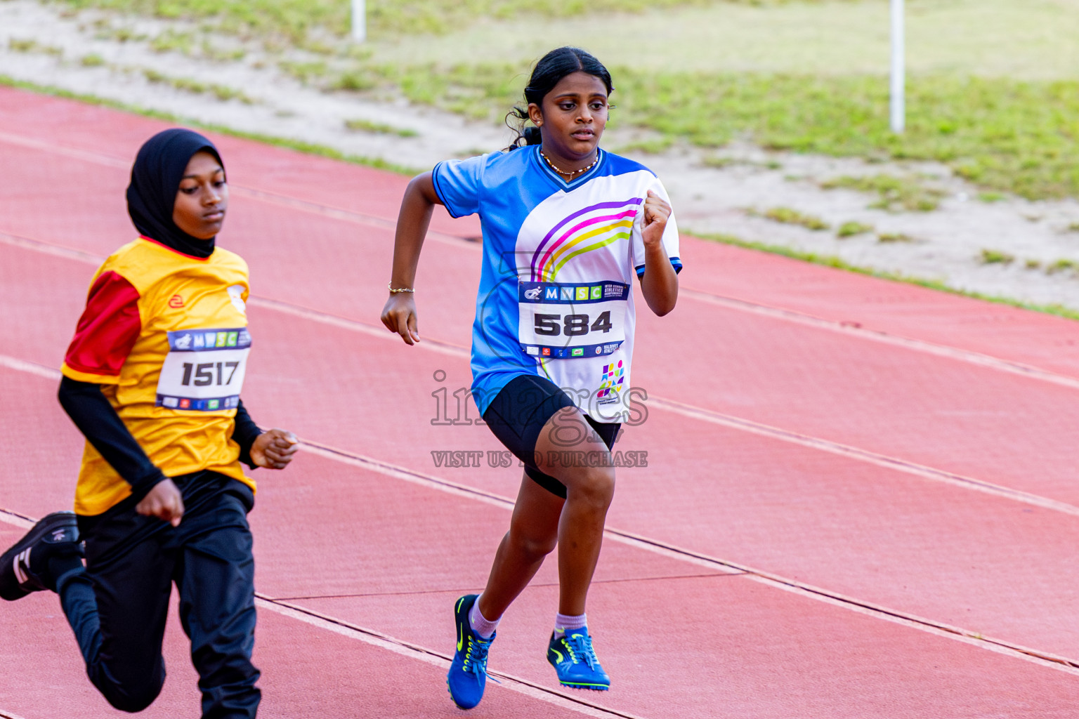 Day 3 of MWSC Interschool Athletics Championships 2024 held in Hulhumale Running Track, Hulhumale, Maldives on Monday, 11th November 2024. Photos by: Nausham Waheed / Images.mv