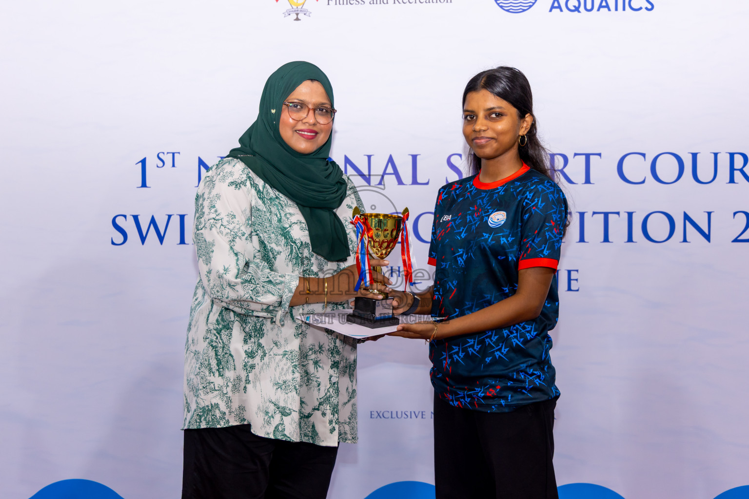 Closing Ceremony of 1st National Short Course Swimming Competition held in Hulhumale', Maldives on Thursday, 19th June 2025. Photos: Nausham Waheed / images.mv