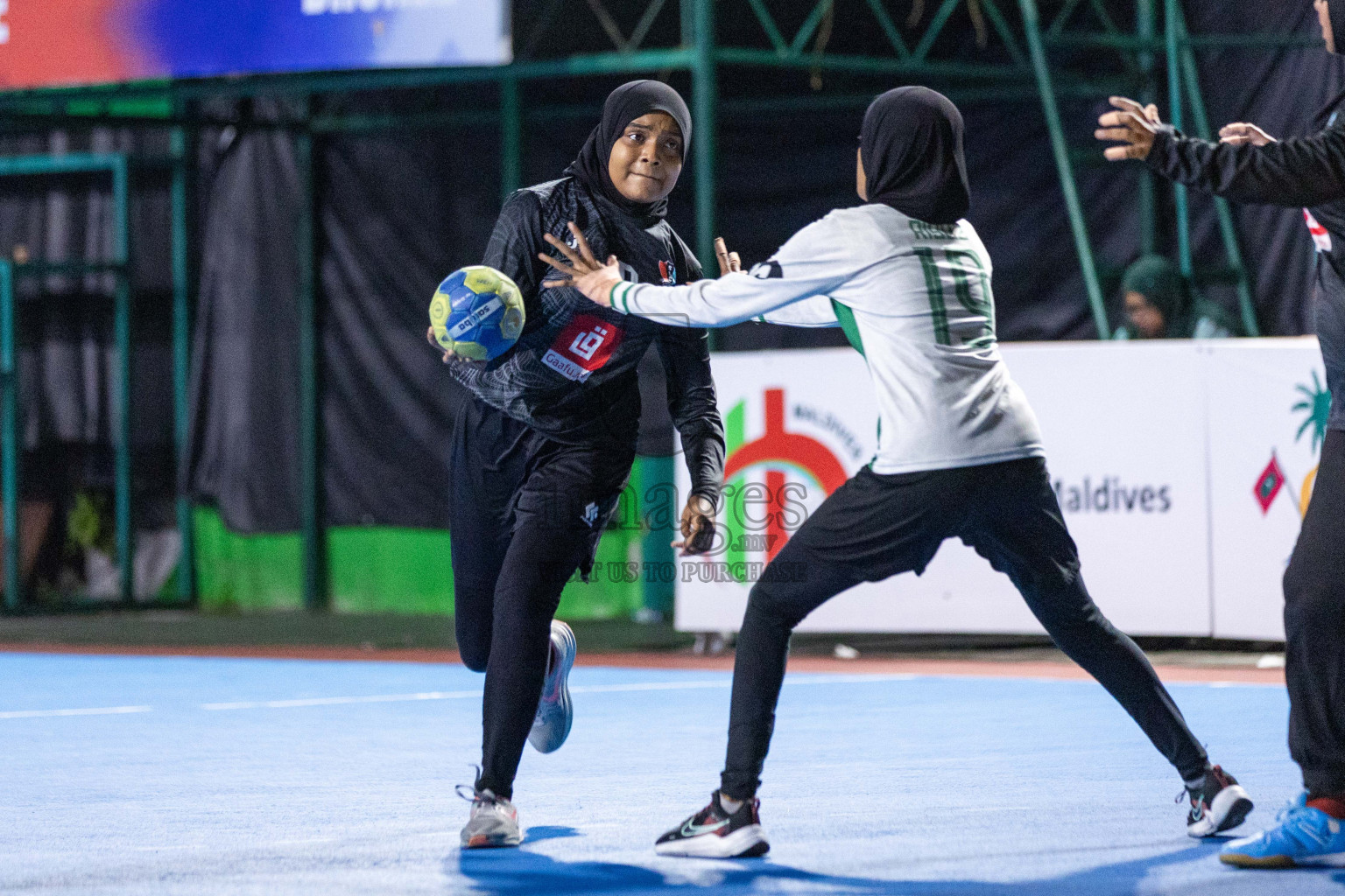 Day 18 of 10th National Handball Tournament 2023, held in Handball ground, Male', Maldives on Sunday, 17th December 2023 Photos: Nausham Waheed/ Images.mv