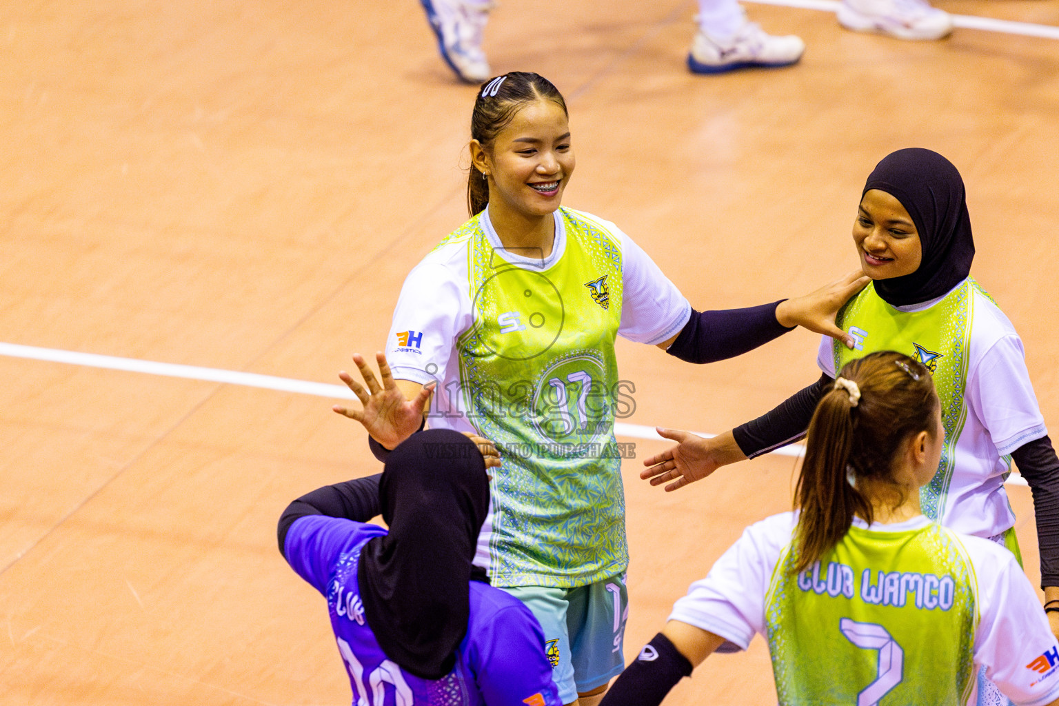 Club WAMCO vs Police Club in Semi Finals of Women's Division of VAM Cup 2025 held in Male', Maldives on Tuesday, 15th April 2025 at Social Center Indoor Hall Photos By: Nausham Waheed / images.mv