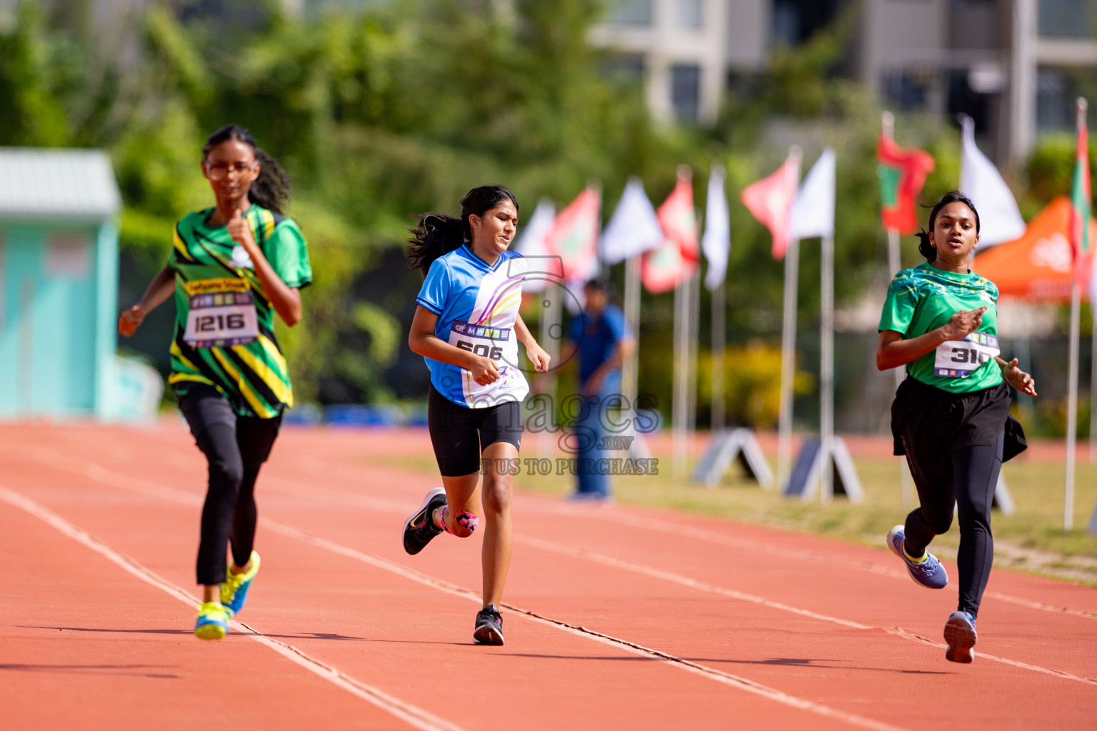 Day 3 of MWSC Interschool Athletics Championships 2024 held in Hulhumale Running Track, Hulhumale, Maldives on Monday, 11th November 2024. 
Photos by: Hassan Simah / Images.mv