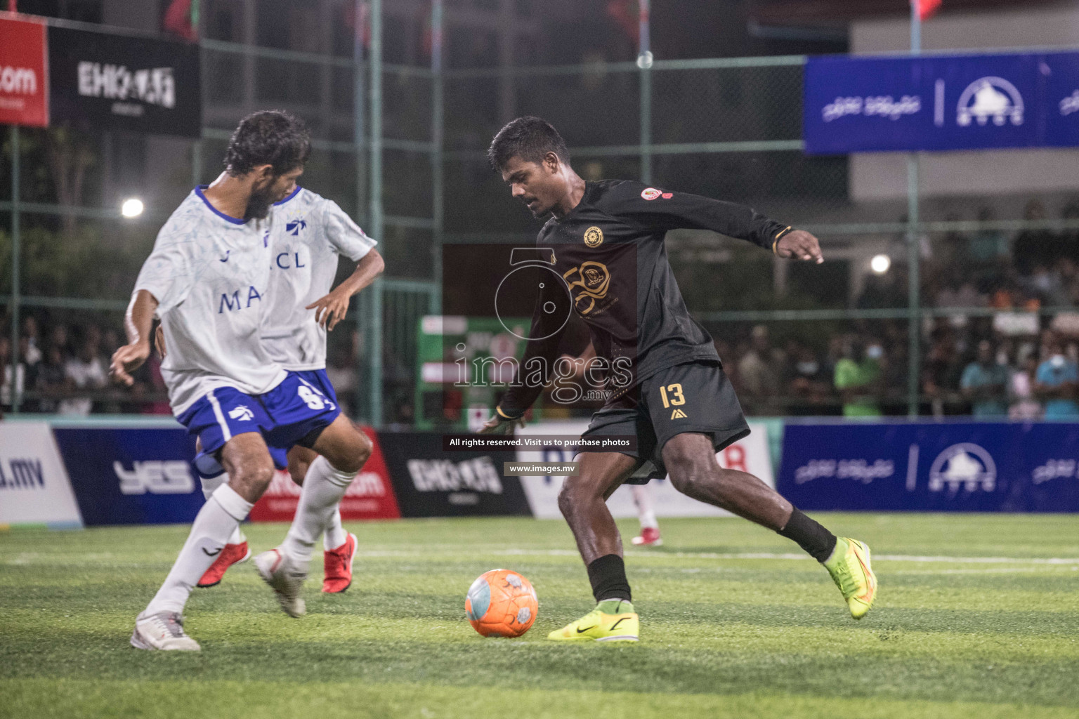 Prison Club vs MACL in the Quarter Finals of Club Maldives 2021 held at Hulhumale;, on 12th December 2021 Photos: Nausham / images.mv