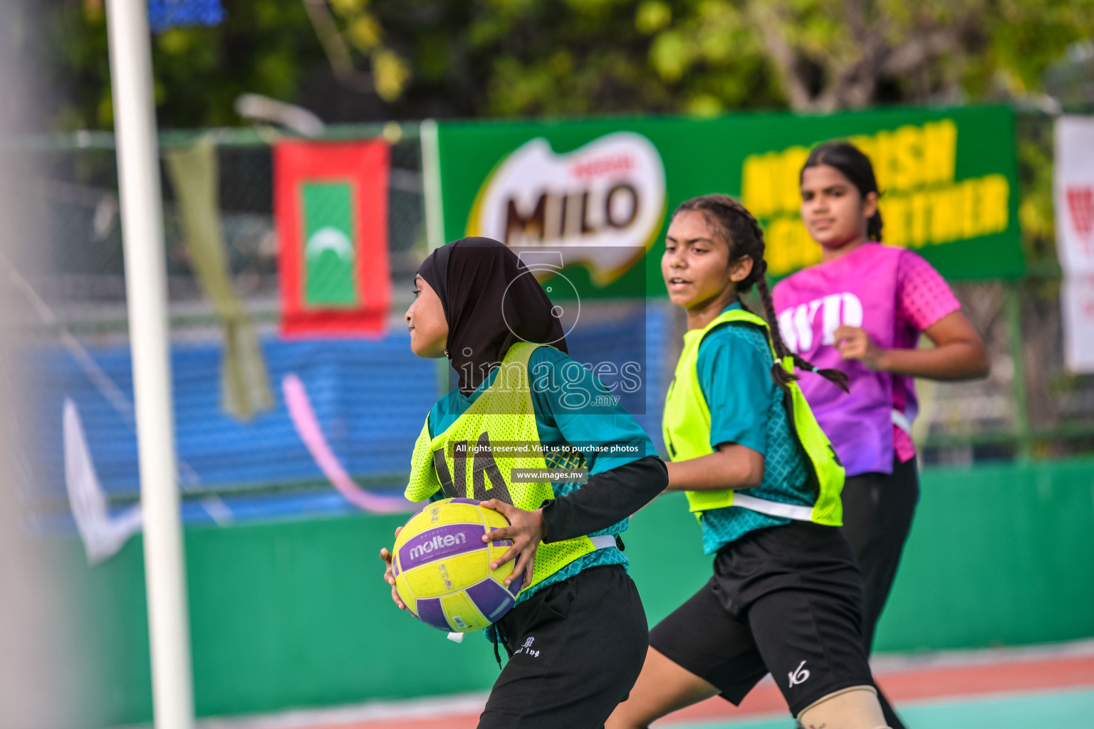 Day 13 of Junior Netball Championship 2022 held in Male', Maldives. Photos by Nausham Waheed