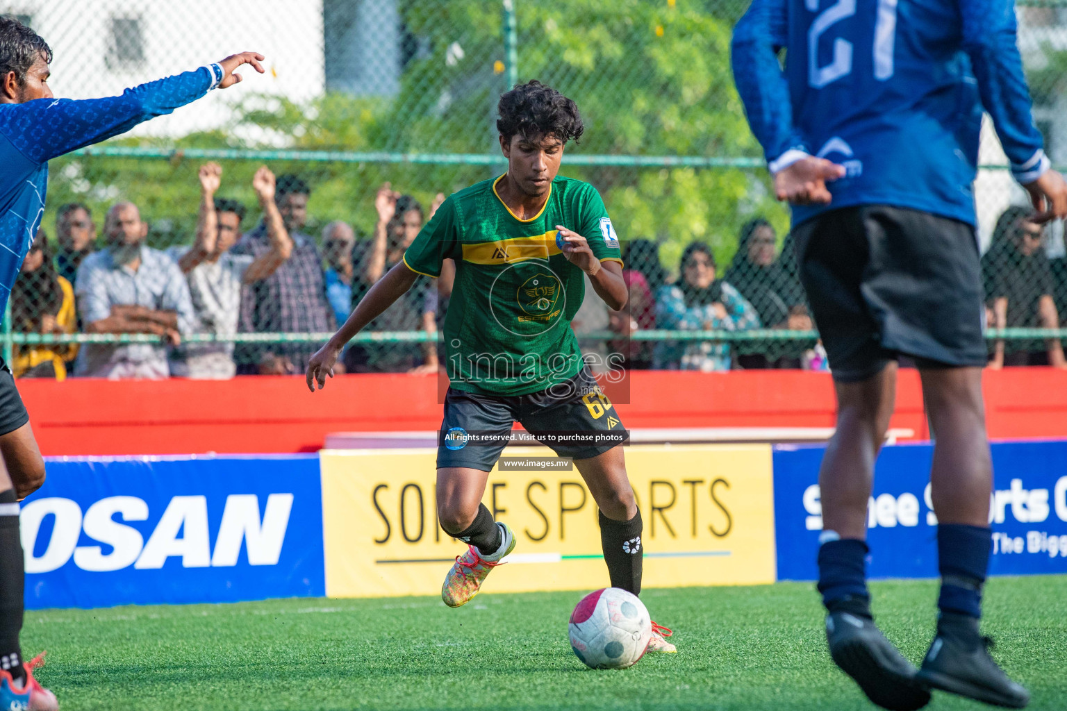 K. Gaafaru vs K.Guraidhoo in Day 6 of Golden Futsal Challenge 2023 on 10 February 2023 in Hulhumale, Male, Maldives