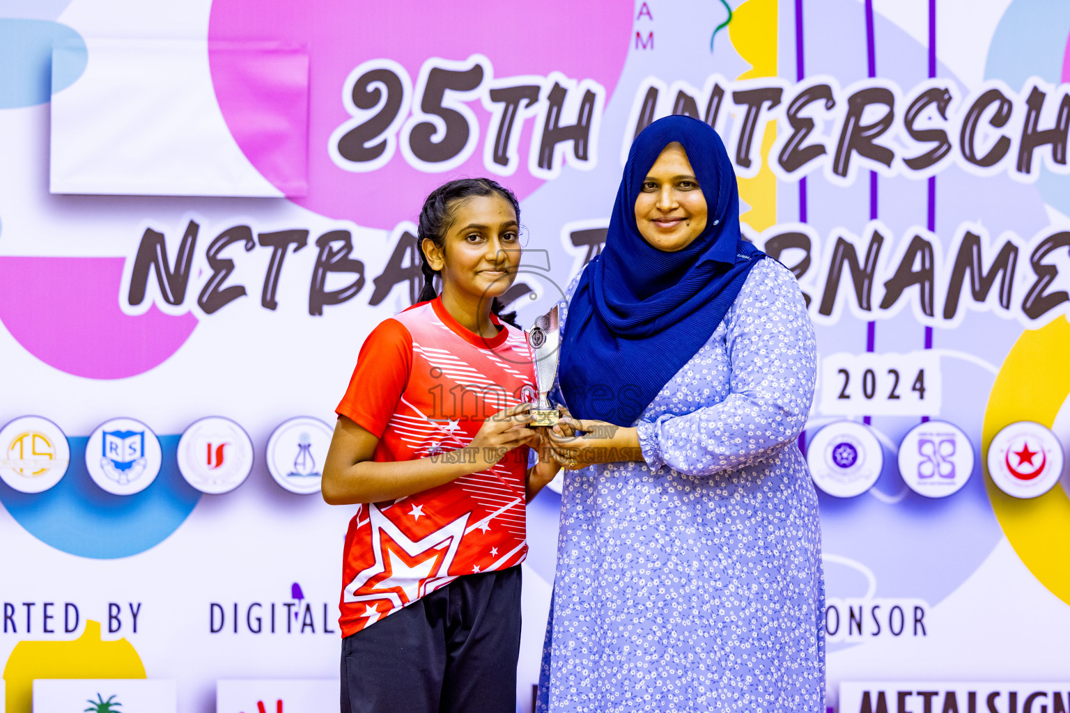 Day 12 of 25th Inter-School Netball Tournament was held in Social Center at Male', Maldives on Thursday, 22nd August 2024. Photos: Nausham Waheed / images.mv