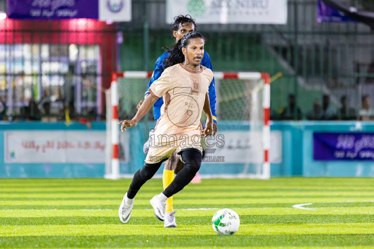 Dee Cee Jay SC vs Fools SC in Semi Finals of Laamehi Dhiggaru Ekuveri Futsal Challenge 2025 was held on Sunday, 27th July 2025, at Dhiggaru Futsal Ground, Dhiggaru, Maldives Photos: Areef Adam / images.mv