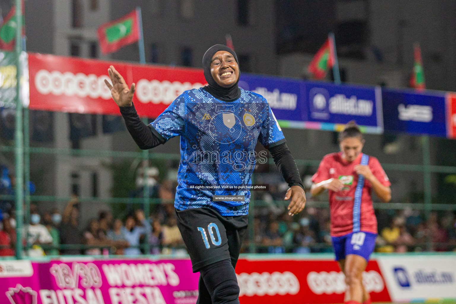 MPL vs Police Club in the Semi Finals of 18/30 Women's Futsal Fiesta 2021 held in Hulhumale, Maldives on 14th December 2021. Photos: Shuu Abdul Sattar / images.mv