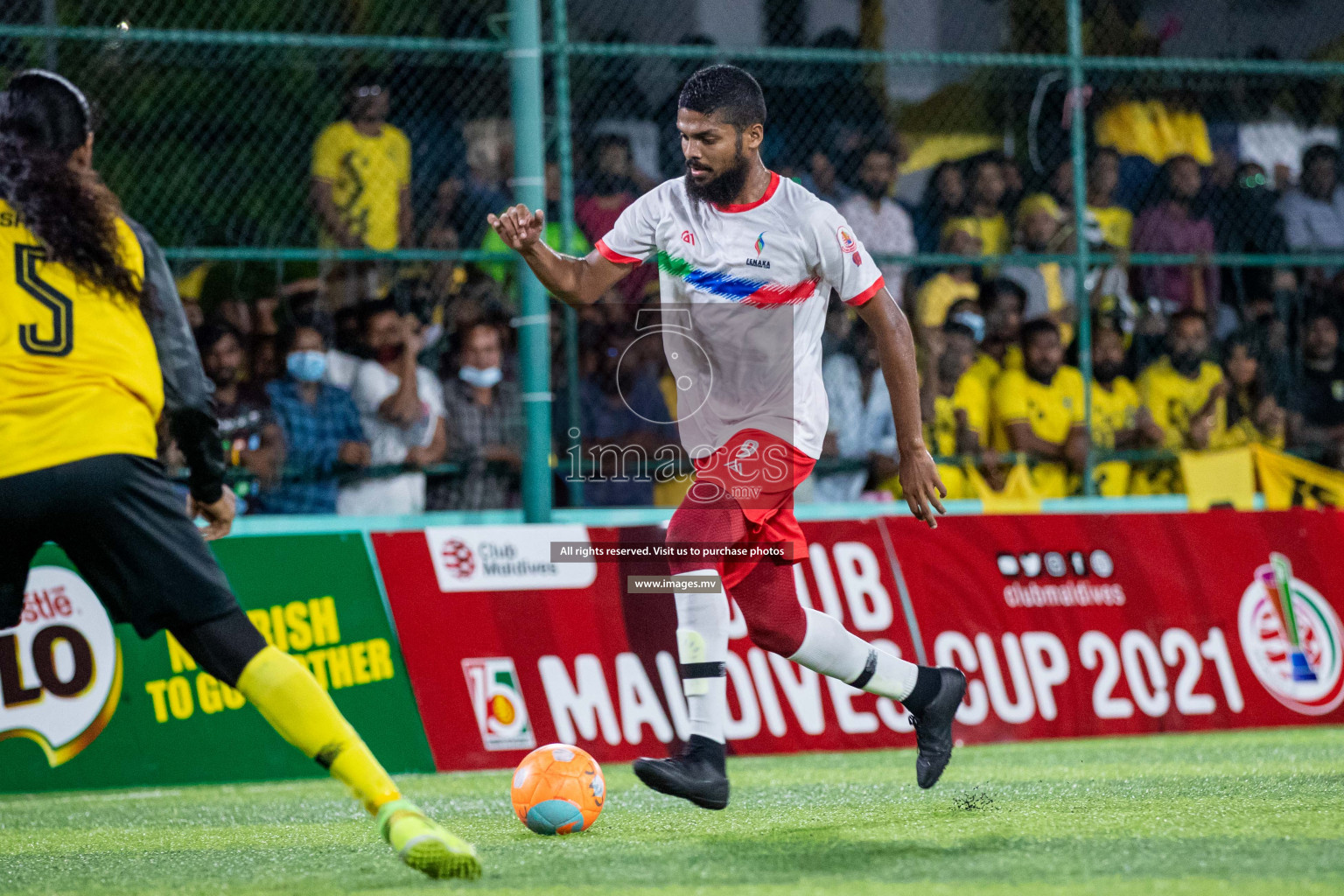 Team FSM Vs Prisons Club in the Semi Finals of Club Maldives 2021 held in Hulhumale, Maldives on 15 December 2021. Photos: Shuu Abdul Sattar / images.mv