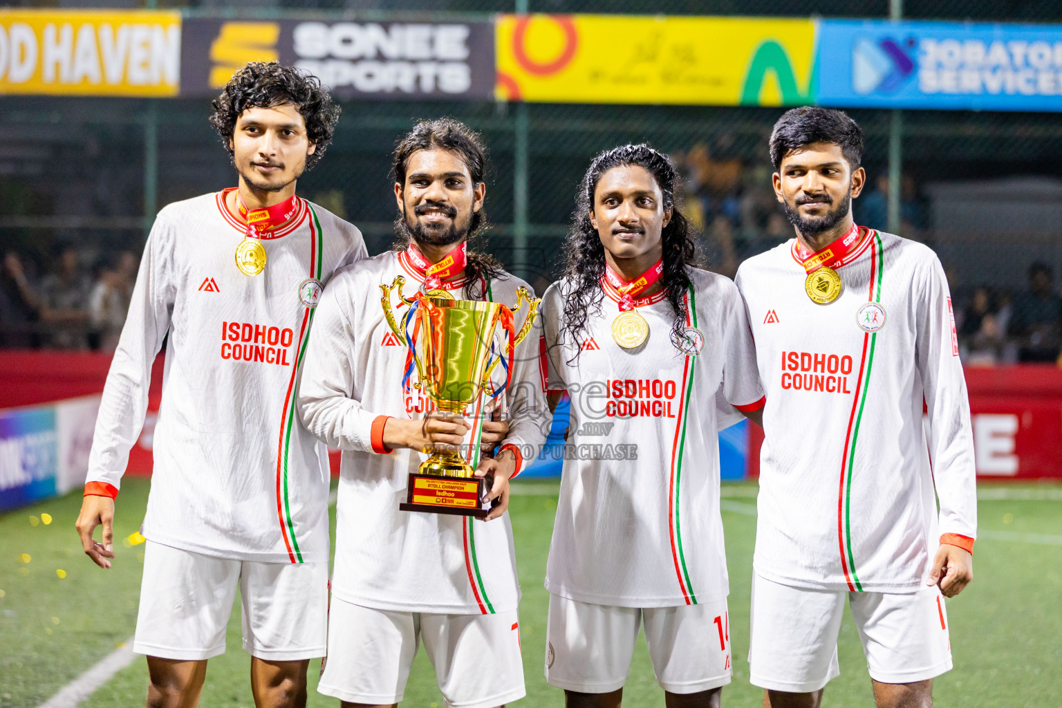 L Gan vs L Isdhoo in Laamu Atoll Finals Day 26 of Golden Futsal Challenge 2025 was held on Thursday , 30th January 2025, in Hulhumale', Maldives. Photos: Nausham Waheed / images.mv