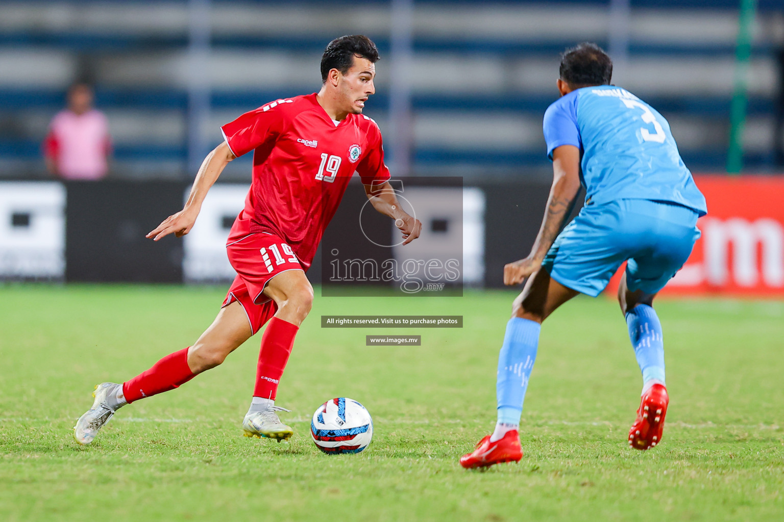 Lebanon vs India in the Semi-final of SAFF Championship 2023 held in Sree Kanteerava Stadium, Bengaluru, India, on Saturday, 1st July 2023. Photos: Nausham Waheed, Hassan Simah / images.mv