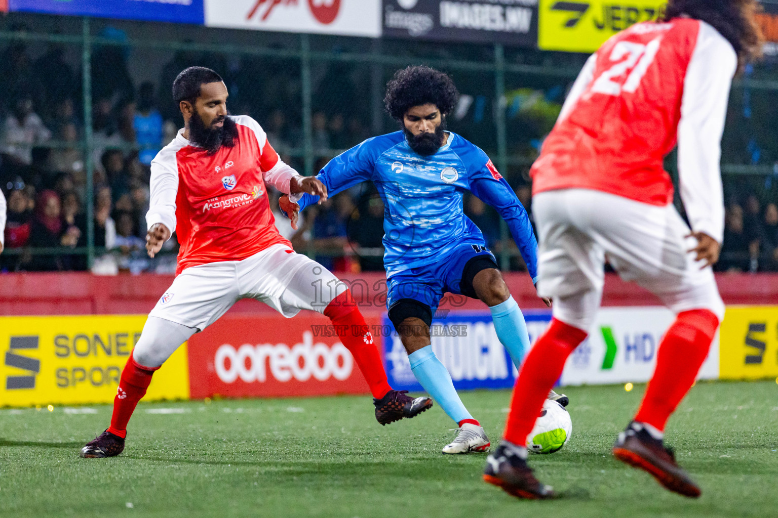 N Maafaru vs N Kendhikulhudhoo in Day 23 of Golden Futsal Challenge 2024 was held on Tuesday , 6th February 2024 in Hulhumale', Maldives Photos: Nausham Waheed / images.mv