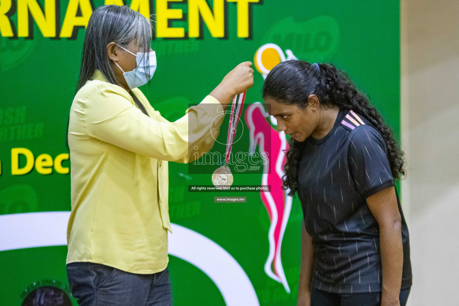 Kulhudhuffushi Youth & R.C vs Club Green Streets in the Finals of Milo National Netball Tournament 2021 (Women's) held on 5th December 2021 in Male', Maldives Photos: Ismail Thoriq / images.mv