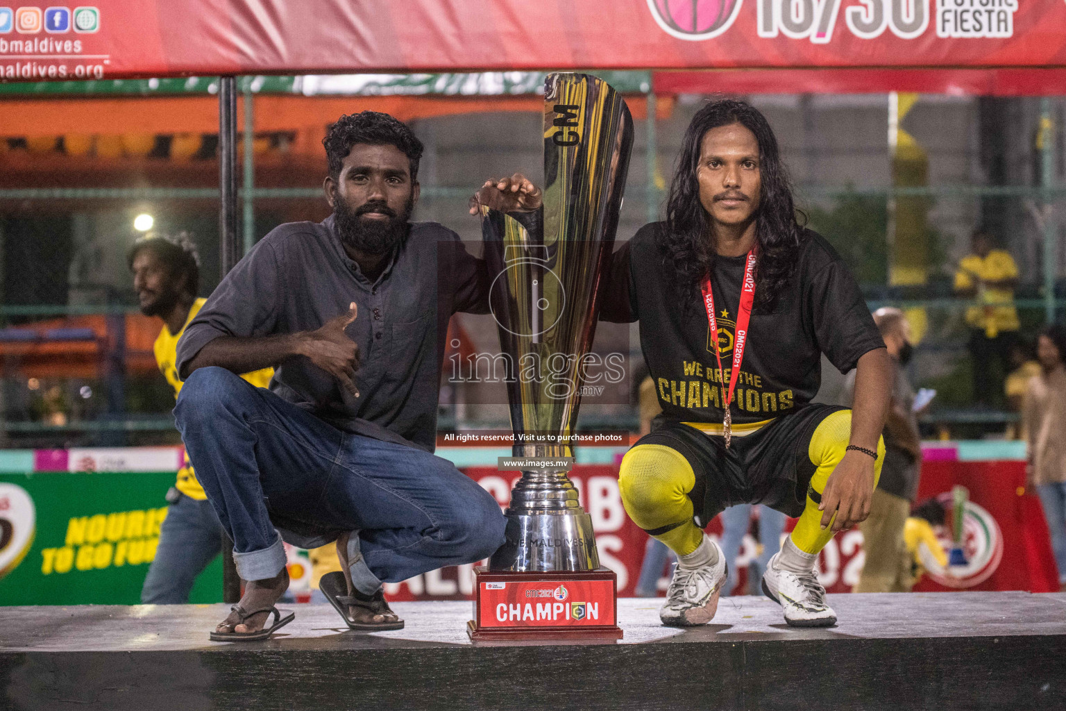 RRC Vs FSM in the Semi Finals of Club Maldives 2021 held in Hulhumale, Maldives on 19 December 2021. Photos: Nausham Waheed / images.mv