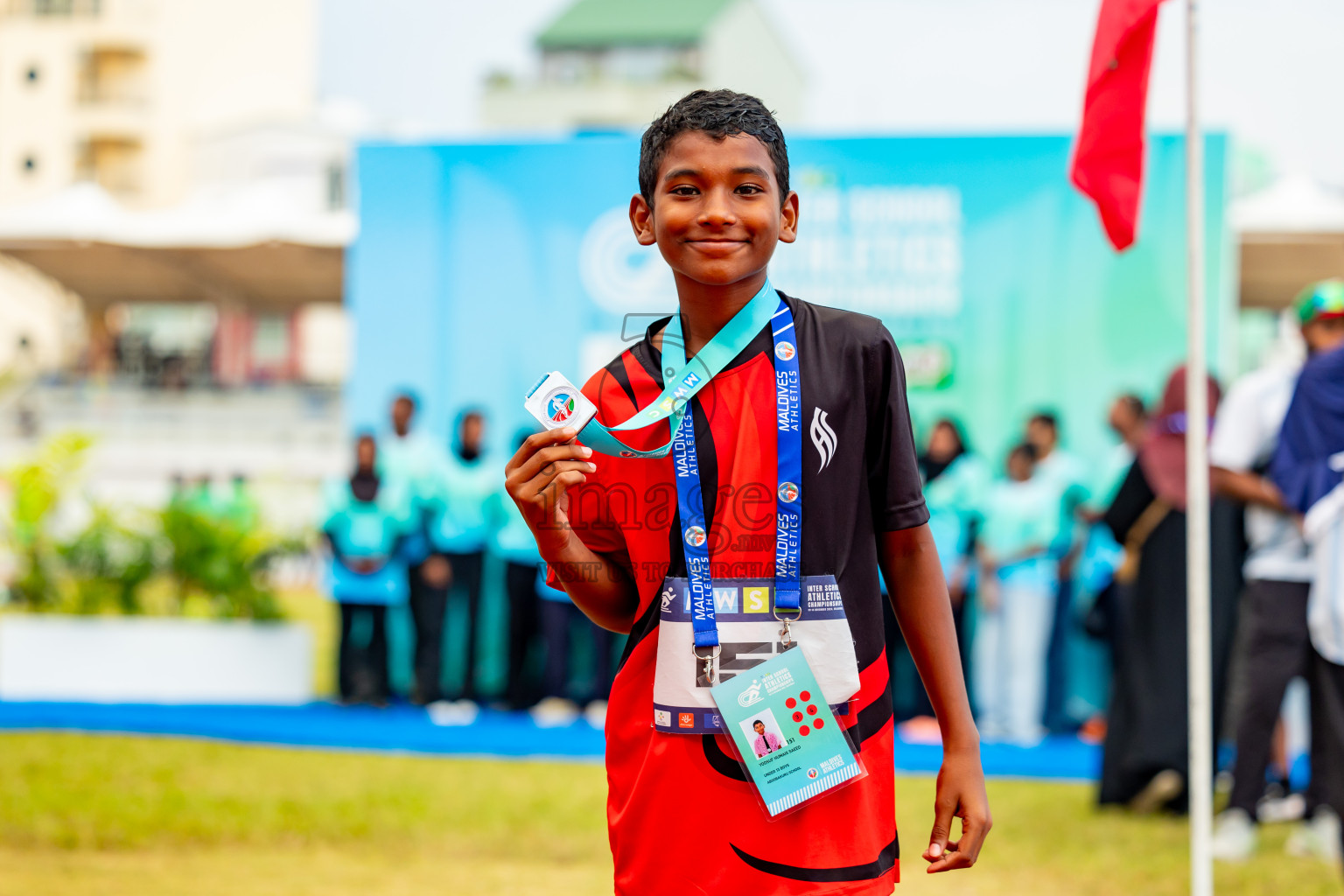 Day 6 of MWSC Interschool Athletics Championships 2024 held in Hulhumale Running Track, Hulhumale, Maldives on Thursday, 14th November 2024. Photos by: Nausham Waheed / Images.mv