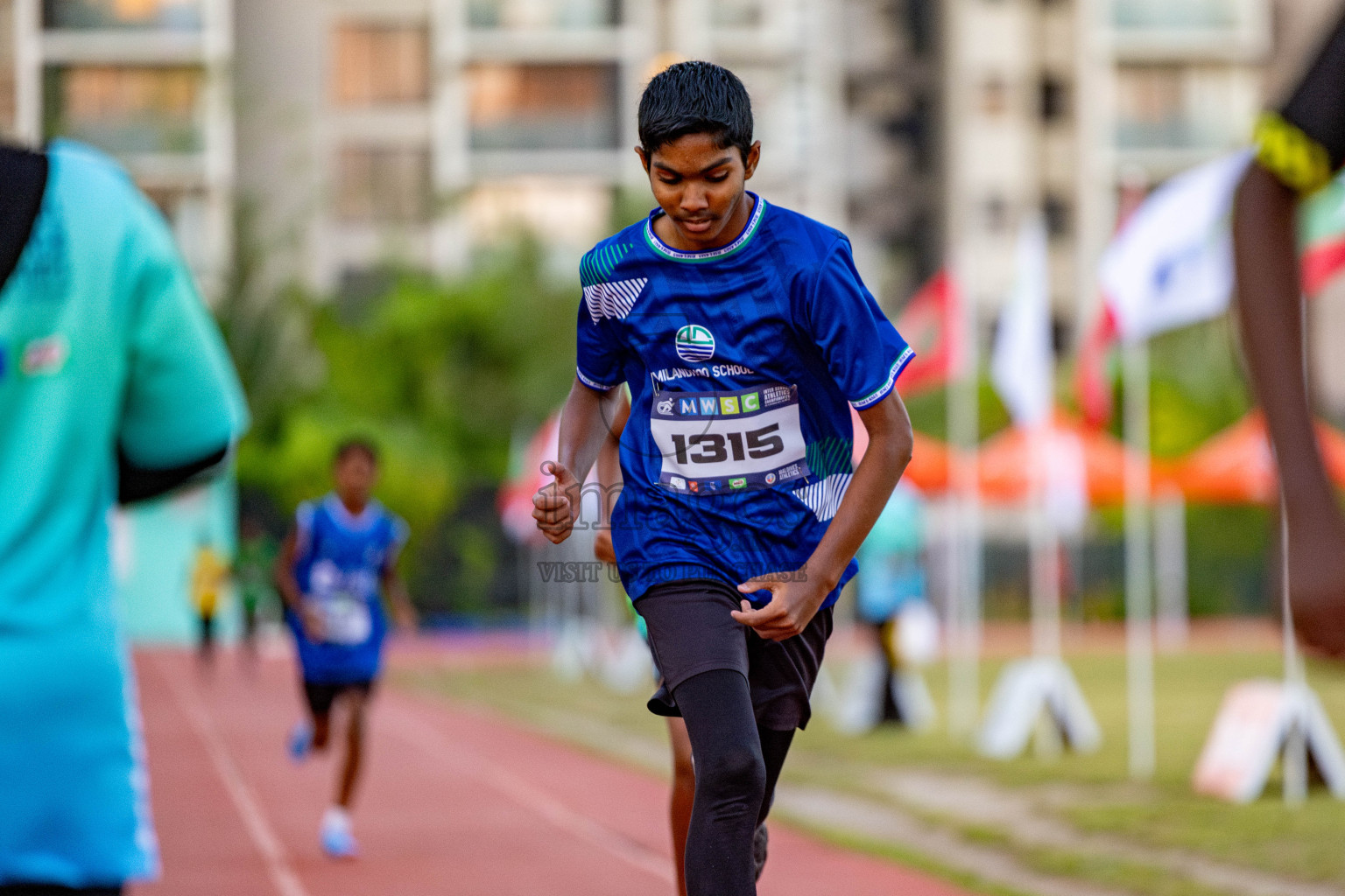 Day 1 of MWSC Interschool Athletics Championships 2024 held in Hulhumale Running Track, Hulhumale, Maldives on Saturday, 9th November 2024. 
Photos by: Hassan Simah / Images.mv