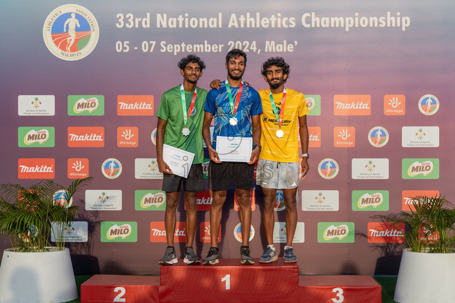 Day 3 of 33rd National Athletics Championship was held in Ekuveni Track at Male', Maldives on Saturday, 7th September 2024. Photos: Hassan Simah / images.mv