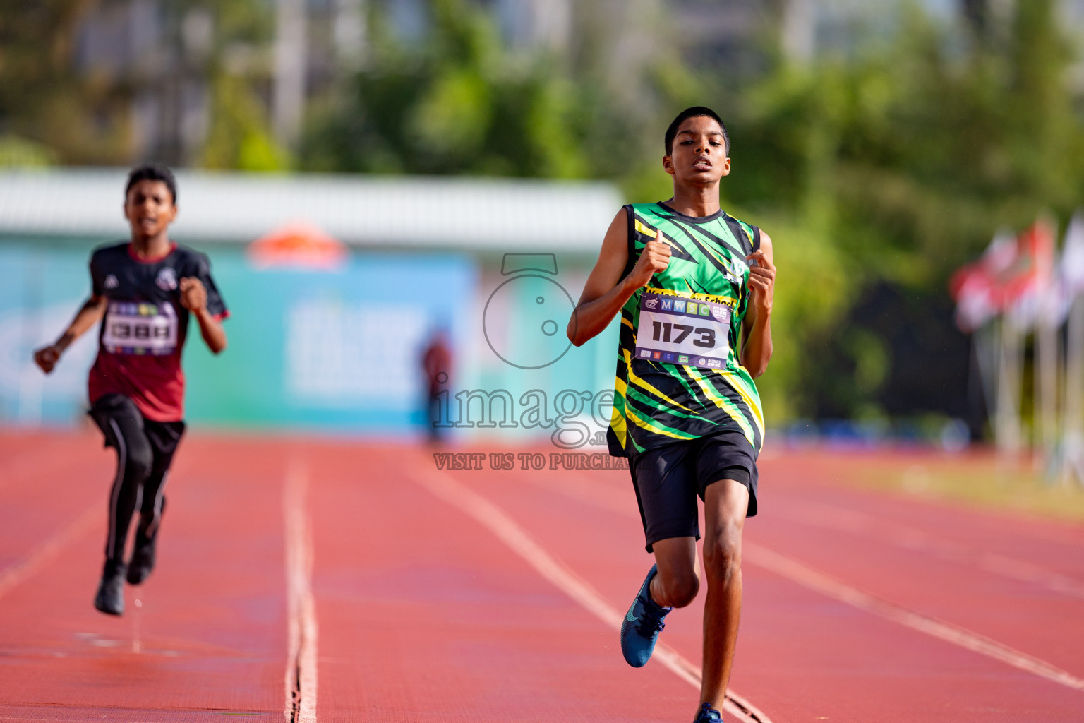 Day 3 of MWSC Interschool Athletics Championships 2024 held in Hulhumale Running Track, Hulhumale, Maldives on Monday, 11th November 2024. 
Photos by: Hassan Simah / Images.mv