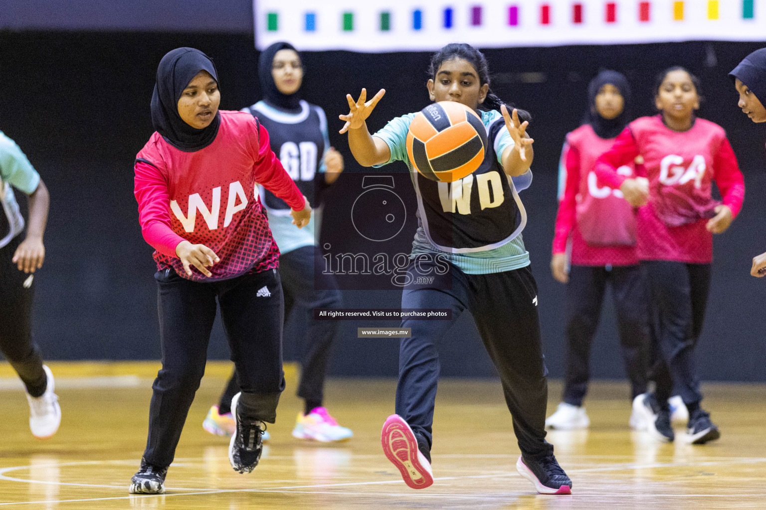 Day2 of 24th Interschool Netball Tournament 2023 was held in Social Center, Male', Maldives on 28th October 2023. Photos: Nausham Waheed / images.mv
