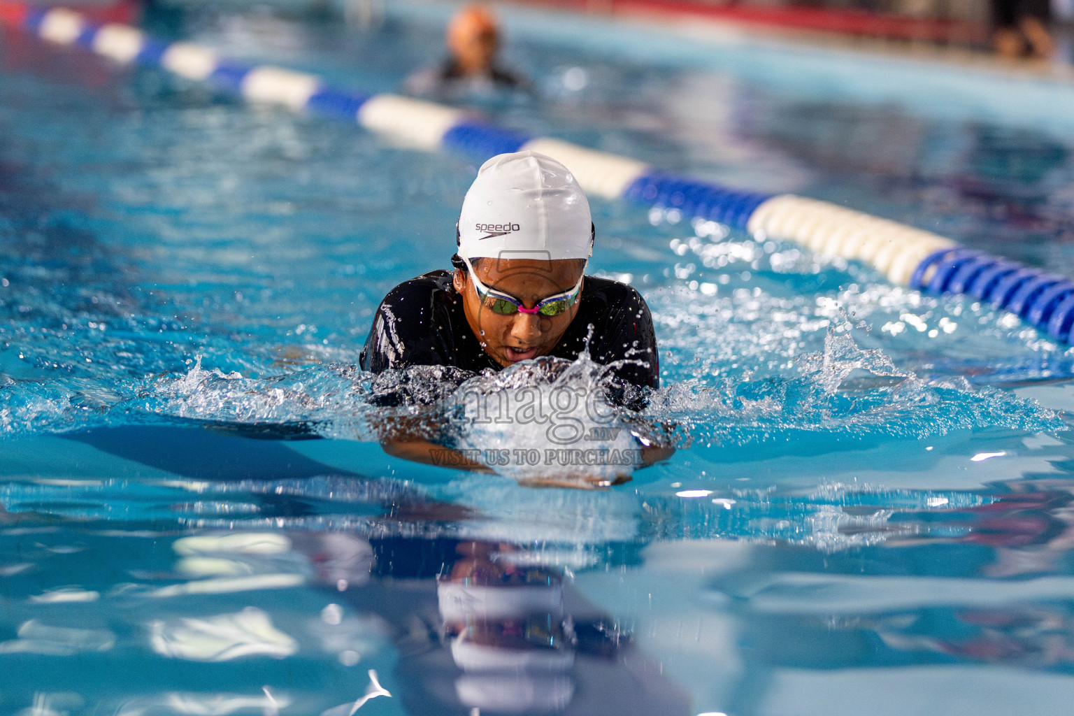 Day 3 of National Swimming Competition 2024 held in Hulhumale', Maldives on Sunday, 15th December 2024. Photos: Hassan Simah / images.mv