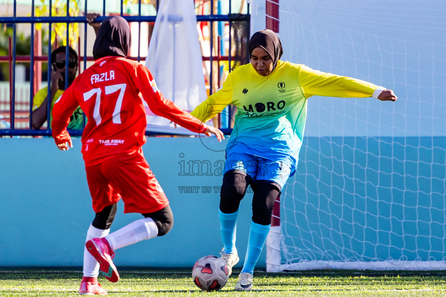 Eydhafushi vs Kihaadhoo in Day 4 of Better in Baa Futsal Fiesta 2025 Woman's division held in B. Eydhafushi, Maldives on Saturday, 8th November 2025. Photos: Nausham Waheed / images.mv