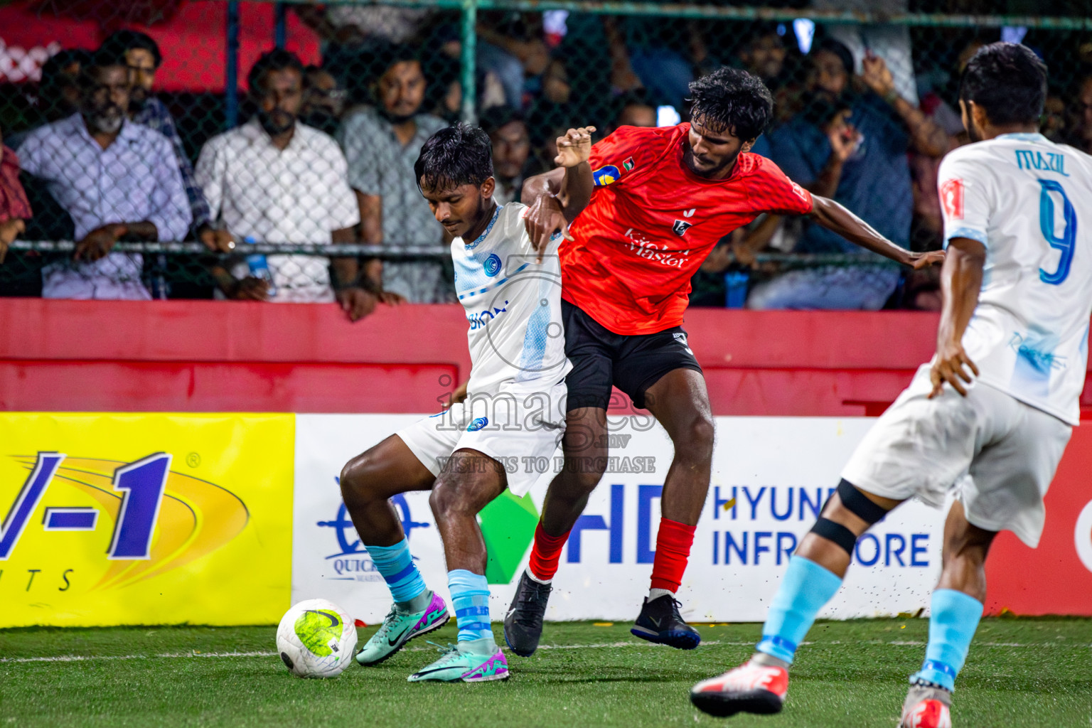 Sh. Feydhoo VS Sh. Kanditheemu on Day 30 of Golden Futsal Challenge 2024, held on Tuesday , 14th February 2024 in Hulhumale', Maldives 
Photos: Hassan Simah / images.mv