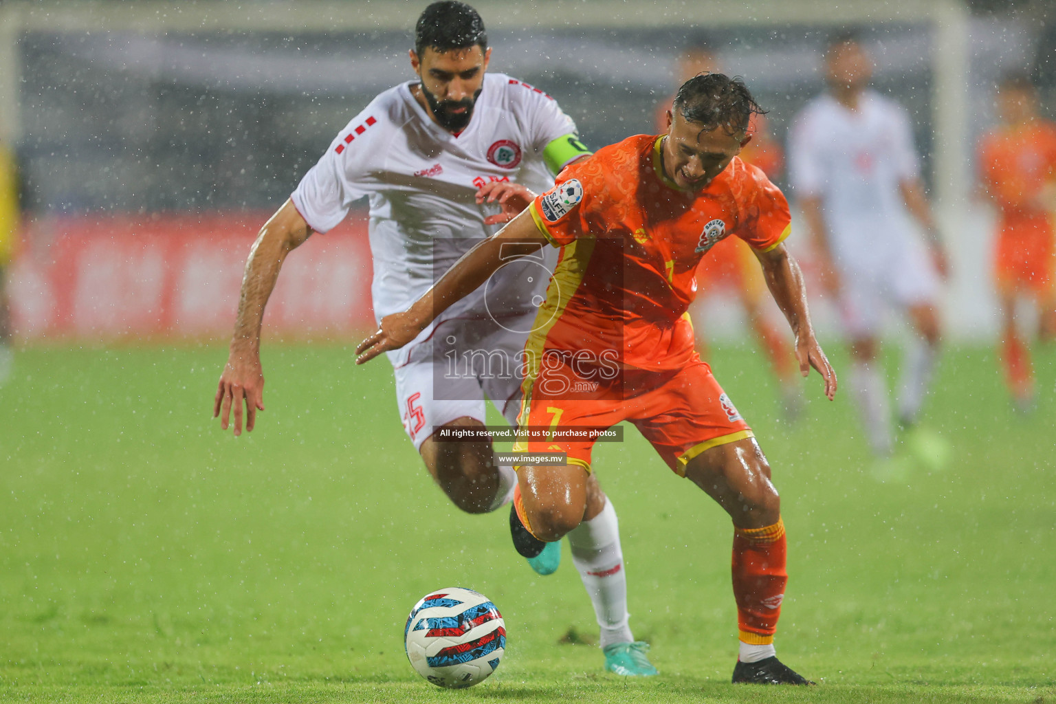 Bhutan vs Lebanon in SAFF Championship 2023 held in Sree Kanteerava Stadium, Bengaluru, India, on Sunday, 25th June 2023. Photos: Nausham Waheed / images.mv