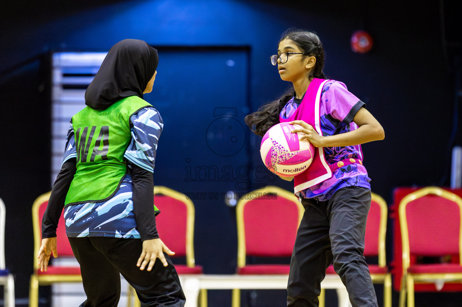 High Flyers vs N Sports Academy A  in Day 6 of 3rd Netball Junior Championship, held at Social Center on Friday 24th January 2025 . Photos: Shuu Abdul Sattar / images.mv