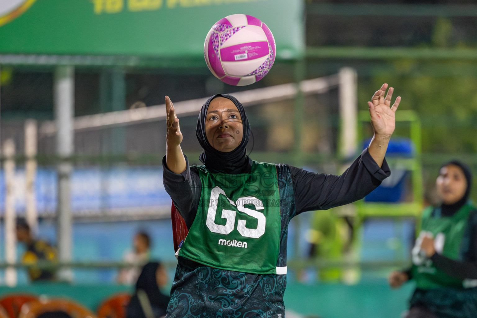 Xenith Sports Club vs N Sports Academy in Division 2 of National Netball Tournament 2025 held in Ekuveni Netball Court at Male', Maldives on Friday, 23rd May 2025. Photos: Mohamed Mahfooz Moosa / images.mv