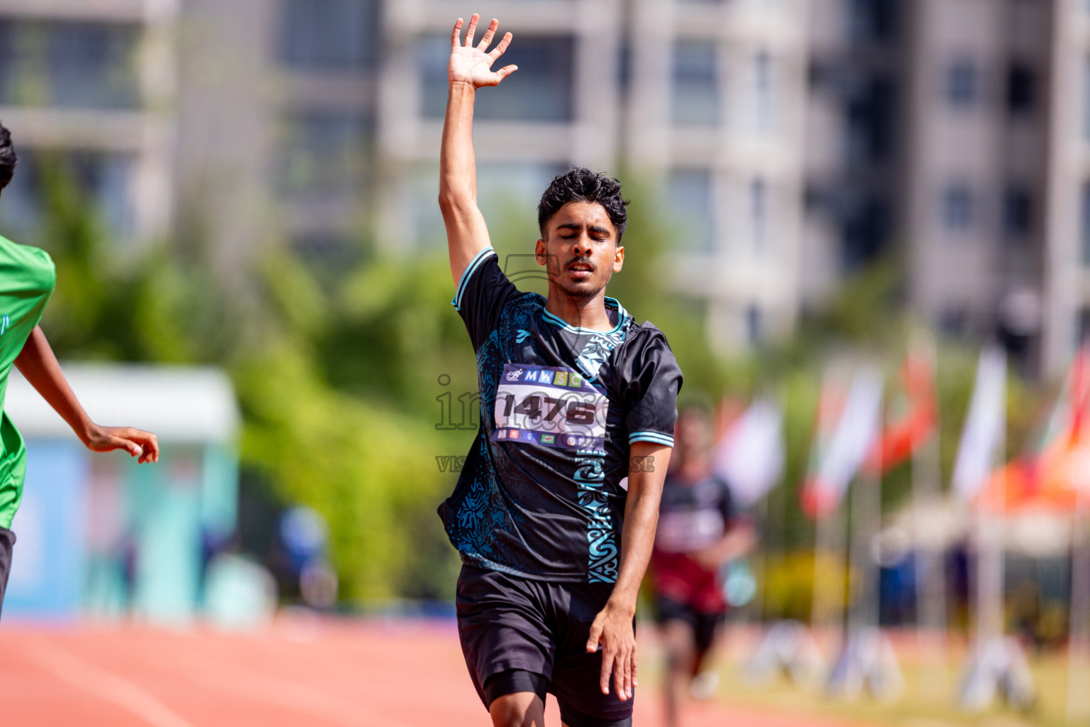 Day 3 of MWSC Interschool Athletics Championships 2024 held in Hulhumale Running Track, Hulhumale, Maldives on Monday, 11th November 2024. 
Photos by: Hassan Simah / Images.mv