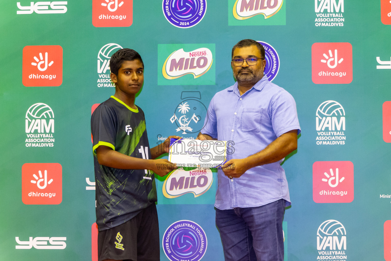 Finals of Interschool Volleyball Tournament 2024 was held in Social Center at Male', Maldives on Friday, 6th December 2024. Photos: Nausham Waheed / images.mv