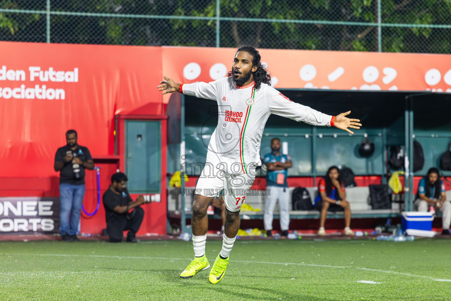 L Gan vs L Isdhoo in Laamu Atoll Finals Day 26 of Golden Futsal Challenge 2025 was held on Thursday , 30th January 2025, in Hulhumale', Maldives. Photos: Ismail Thoriq / images.mv