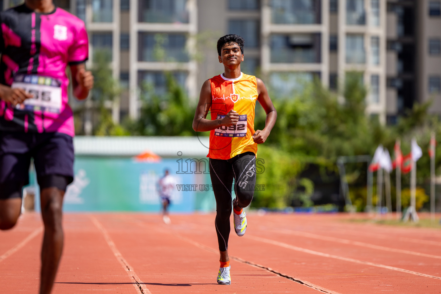 Day 2 of MWSC Interschool Athletics Championships 2024 held in Hulhumale Running Track, Hulhumale, Maldives on Sunday, 10th November 2024. 
Photos by:  Hassan Simah / Images.mv