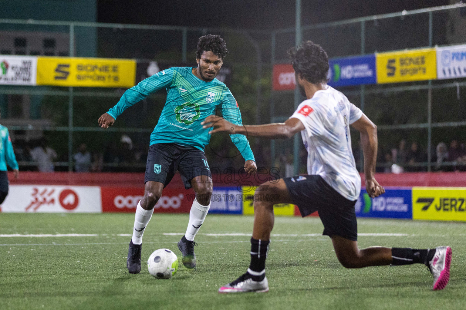 F Magoodhoo vs F Nilandhoo in Day 4 of Golden Futsal Challenge 2024 was held on Thursday, 18th January 2024, in Hulhumale', Maldives Photos: Nausham Waheed / images.mv