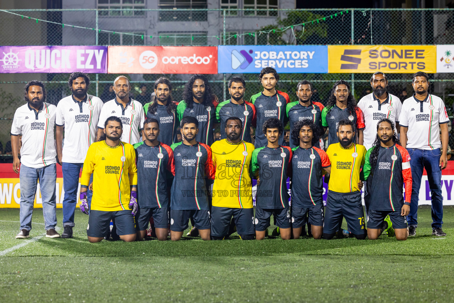 L Isdhoo VS L Maabaidhoo in Atoll Round Semi-Final on Day 22 of Golden Futsal Challenge 2025 was held on Sunday , 26th January 2025, in Hulhumale', Maldives. Photos: Nausham Waheed / images.mv
