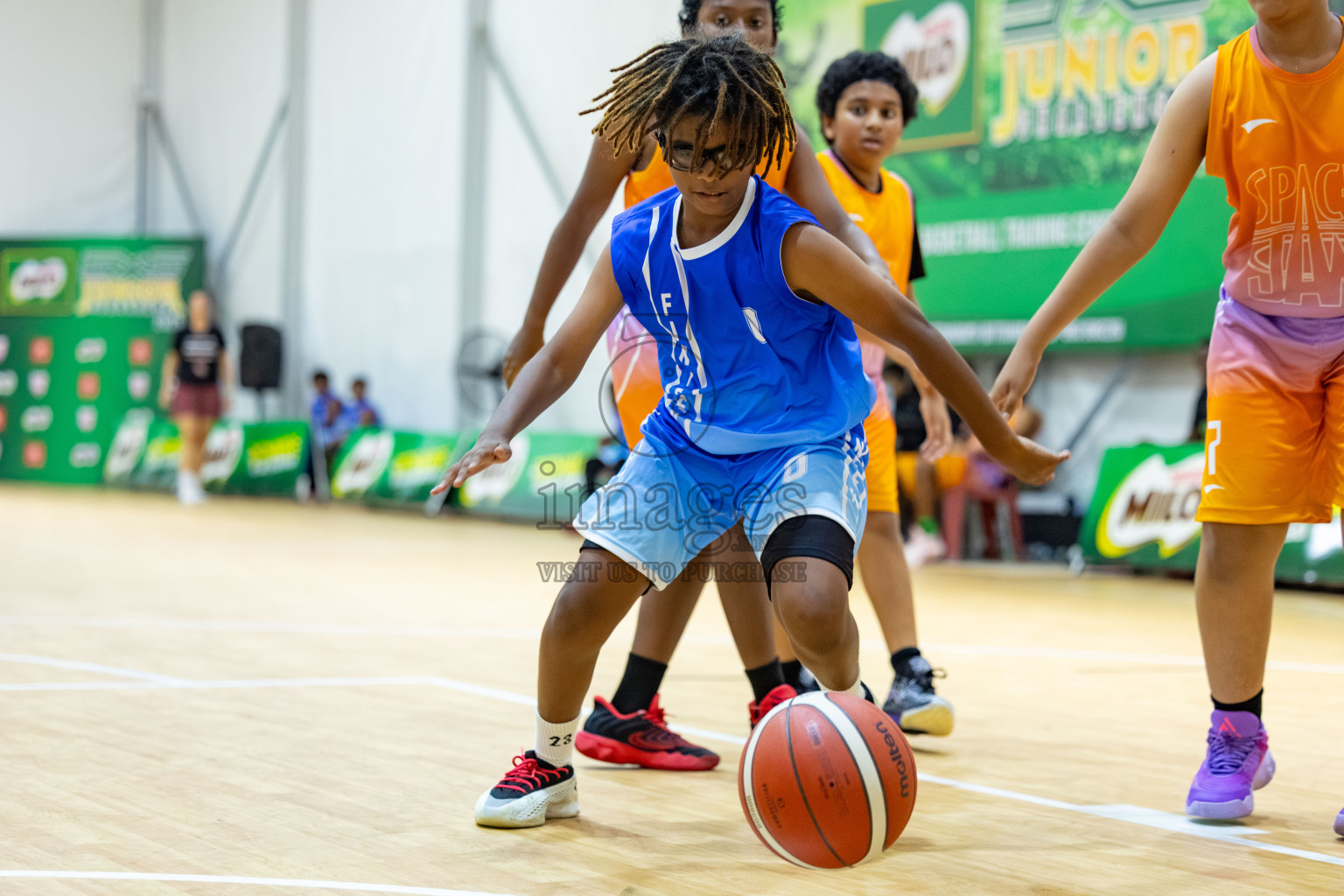 Milo 5 x 5 Junior Challenge 2025 - Basketball tournament held in Basketball Training Center, Male', Maldives on Thursday, 09th October 2025. 
Photo by: Hassan Simah / Images.mv
