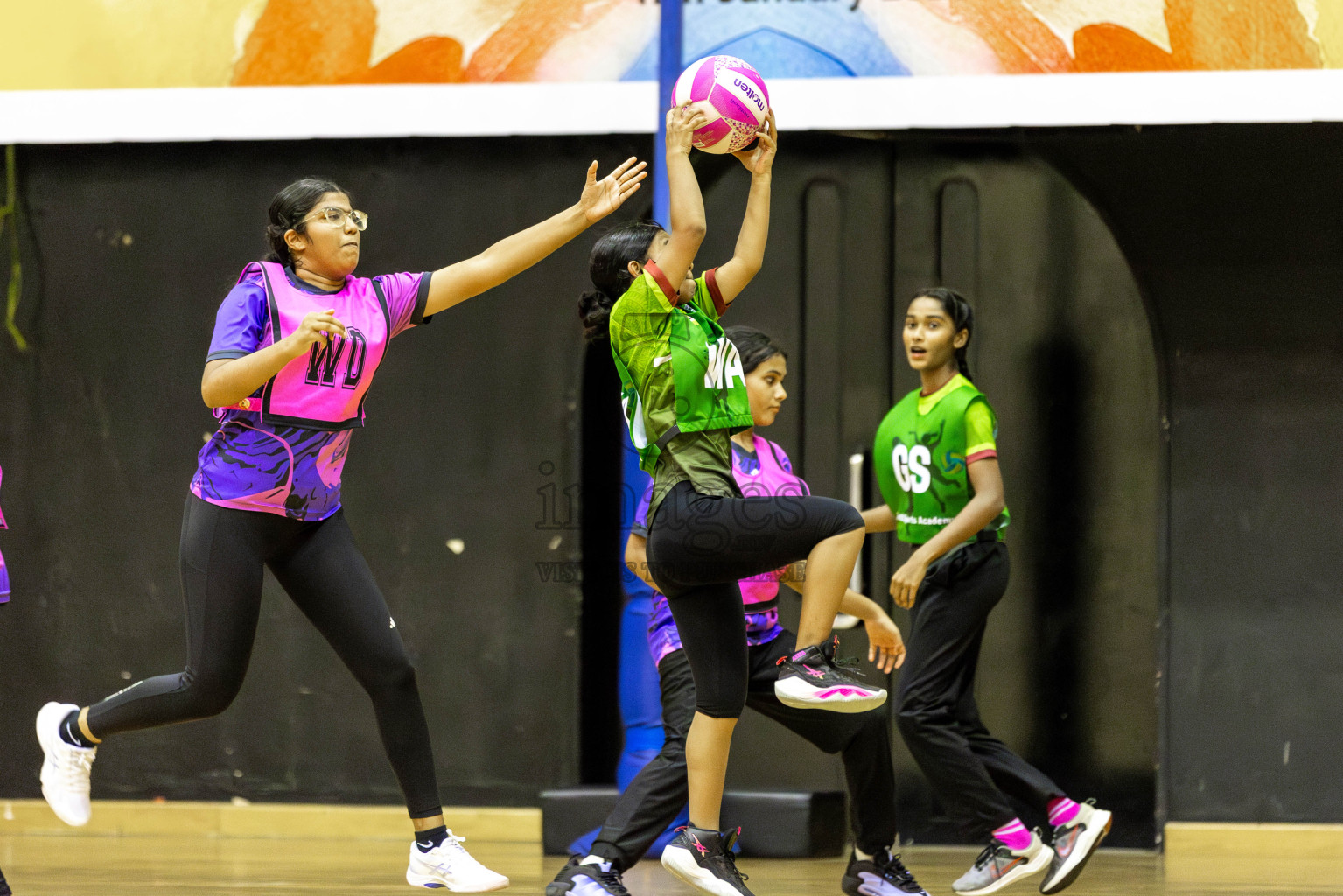 Fionti SA vs N Sports Academy in Day 6  of 3rd Netball Junior Championship, held at Social Center on Friday 24th January 2025 . Photos: Shuu Abdul Sattar / images.mv