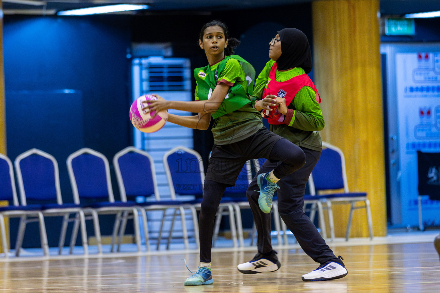 FIONTI Sports Club vs FIONTI Sports Academy  (U13) in Day 1 of 3rd Junior Championship - Netball association of Maldives, held at Social Center on 19th January 2025 . Photos by Shuu Abdul Sattar / Images.mv