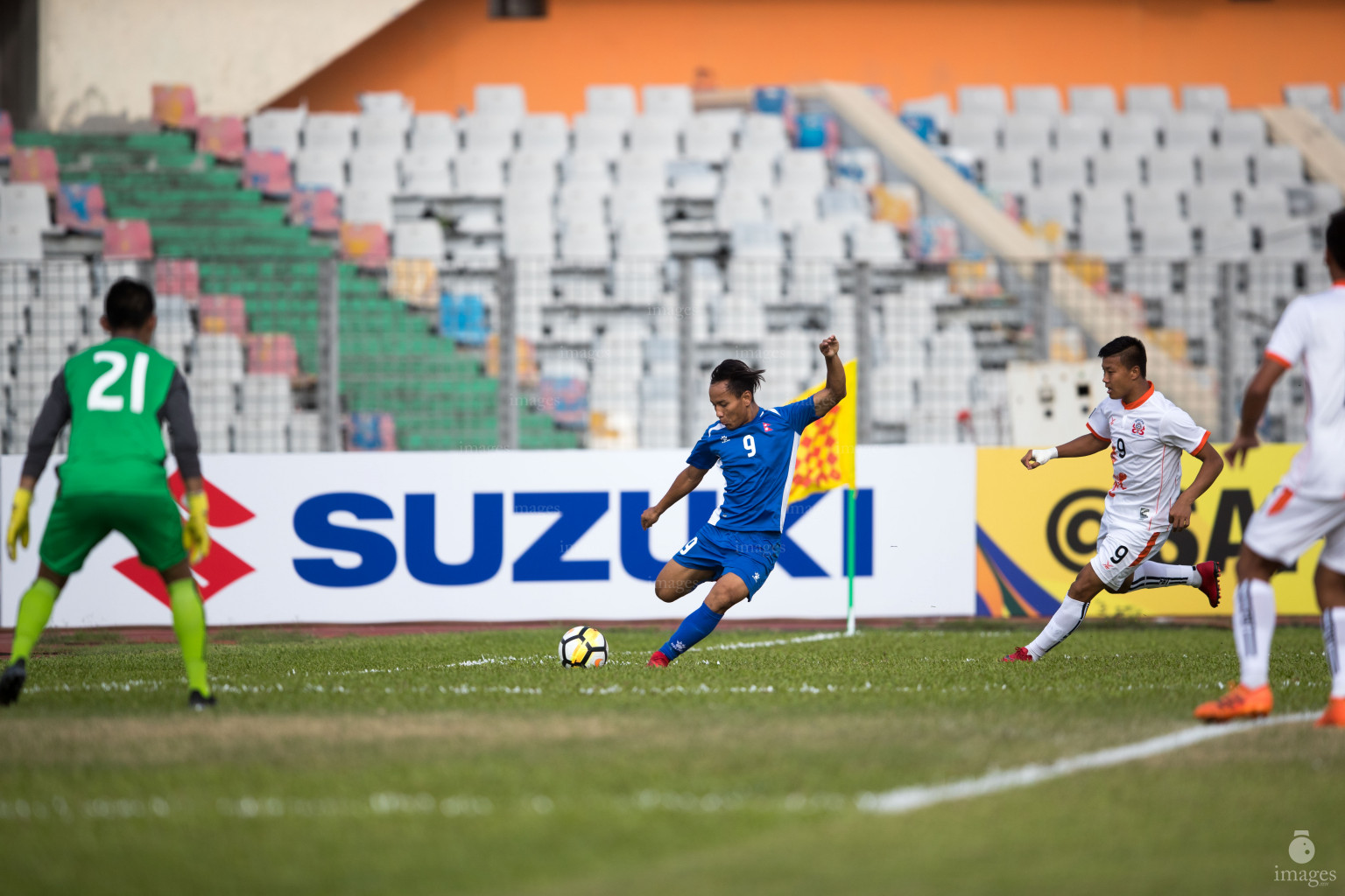 Nepal vs Bhutan in SAFF Suzuki Cup 2018 in Dhaka, Bangladesh, Thursday, September 06, 2018. (Images.mv Photo/Suadhu Abdul Sattar)